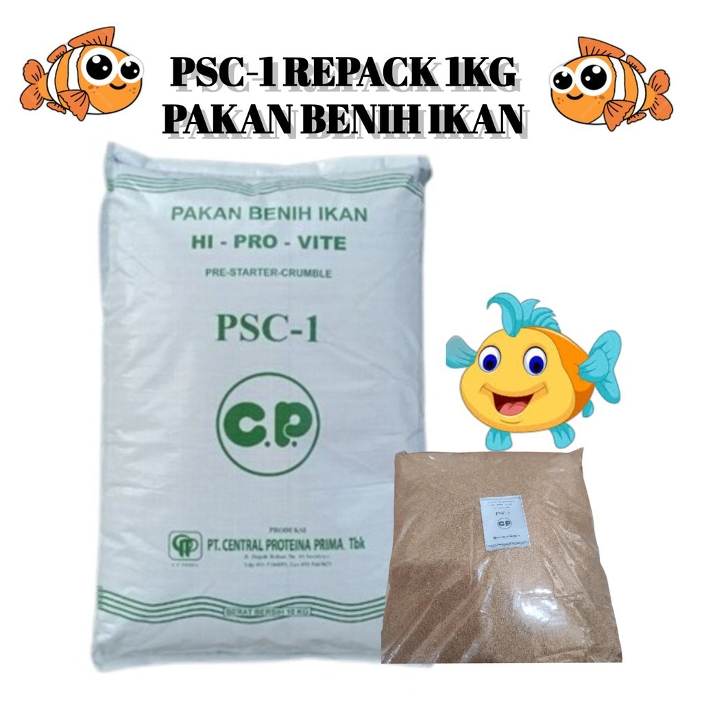 Hi Pro Vite PS-C PSC-1 Premium Repack 1 kg Pakan Pelet Benih Anak Ikan