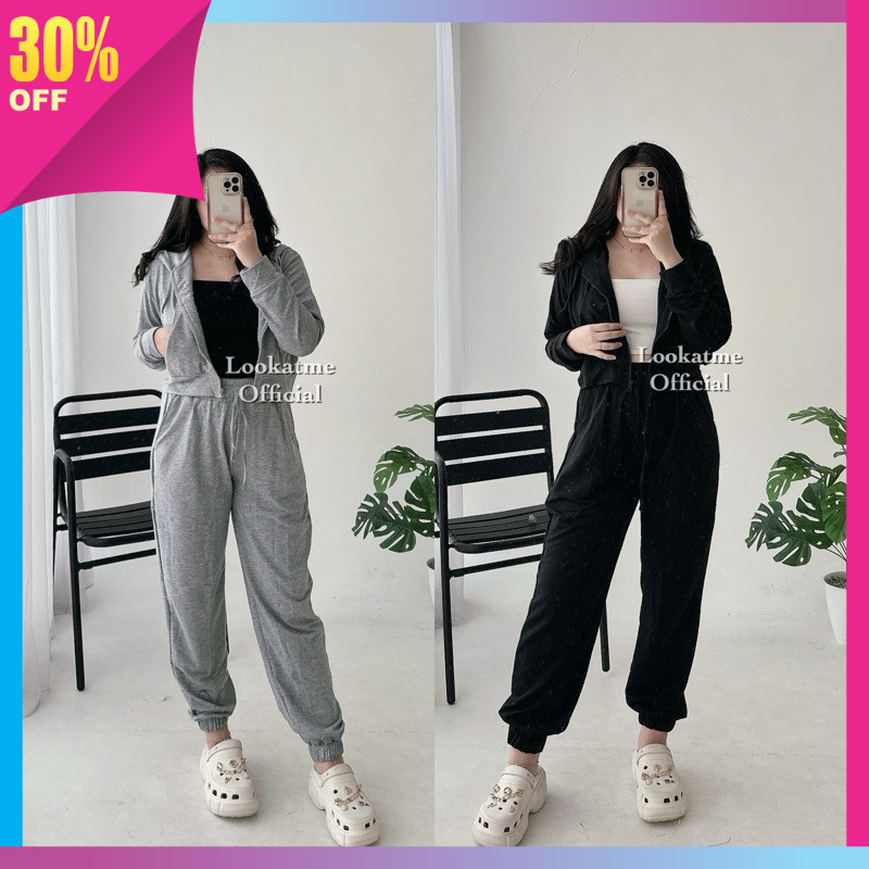 Pakaian Olahraga Murah Kekinian Keren Style Korea Terbaru / Lookatmeofficial - Winter One Set Oversi