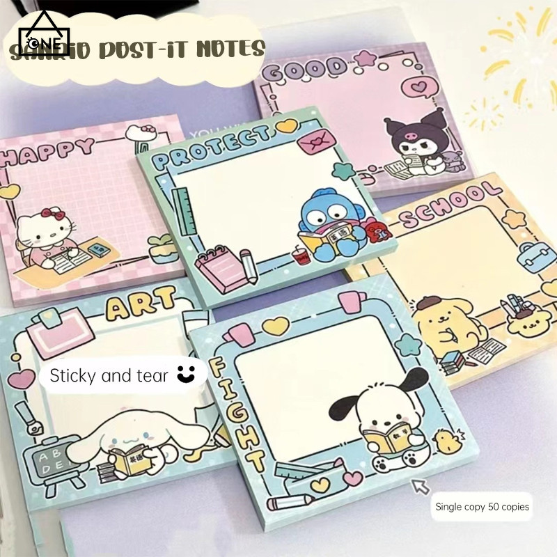 

COD❤️Kartun Sanrio, Note Kertas Catatan Tempel Lucu Buku,Materi Akun Siswa