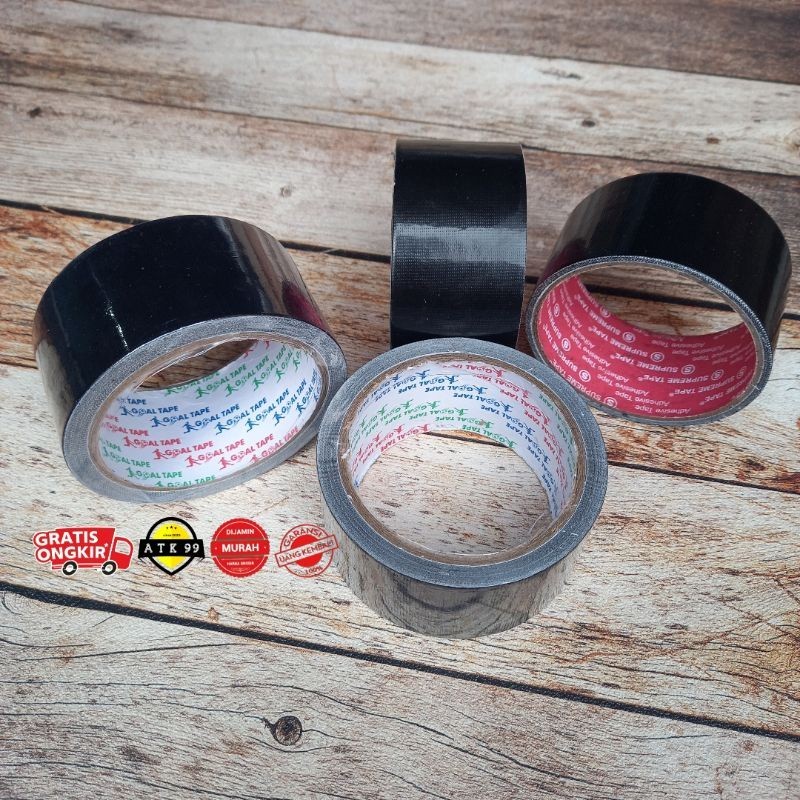 

Lakban Jilid Hitam Lakban kain/ Cloth Tape 45mm/ Plakban/ Pita Perekat Hitam/ Lakban Kain Murah