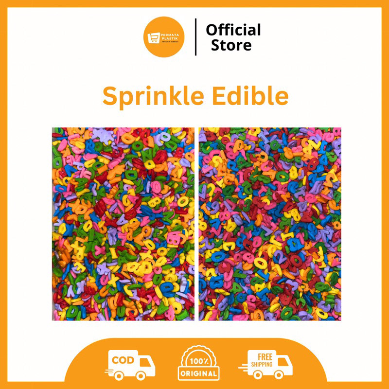 

Sprinkle Kue Edible Confetti Rainbow