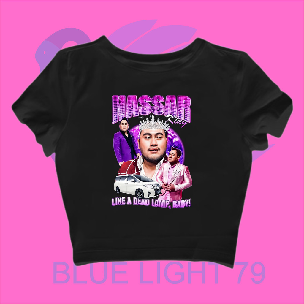 CROP TOP KING NASSAR | CROP TEE NASSAR OPPA - KING NASSAR PINK | BAND METAL MUSIK ROCK | GRUNGE | CR