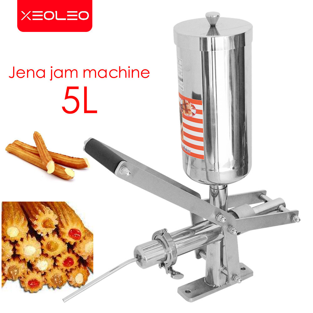 XEOLEO Commercial Churros Maker Stainless Steel 5L Automatic Churros Filler Jam Filling Device Churr