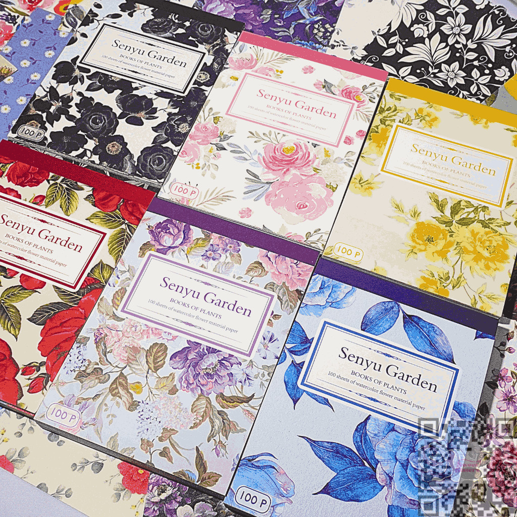 

Material Deco Paper 100 Lembar Senyu Garden Flower Series Cute DIY Decor Scrapbook Journal