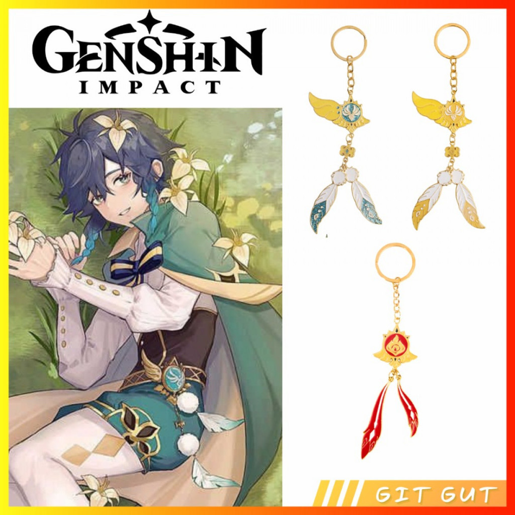 Keychain Gantungan Kunci Genshin Impact Venti Luminous Feather