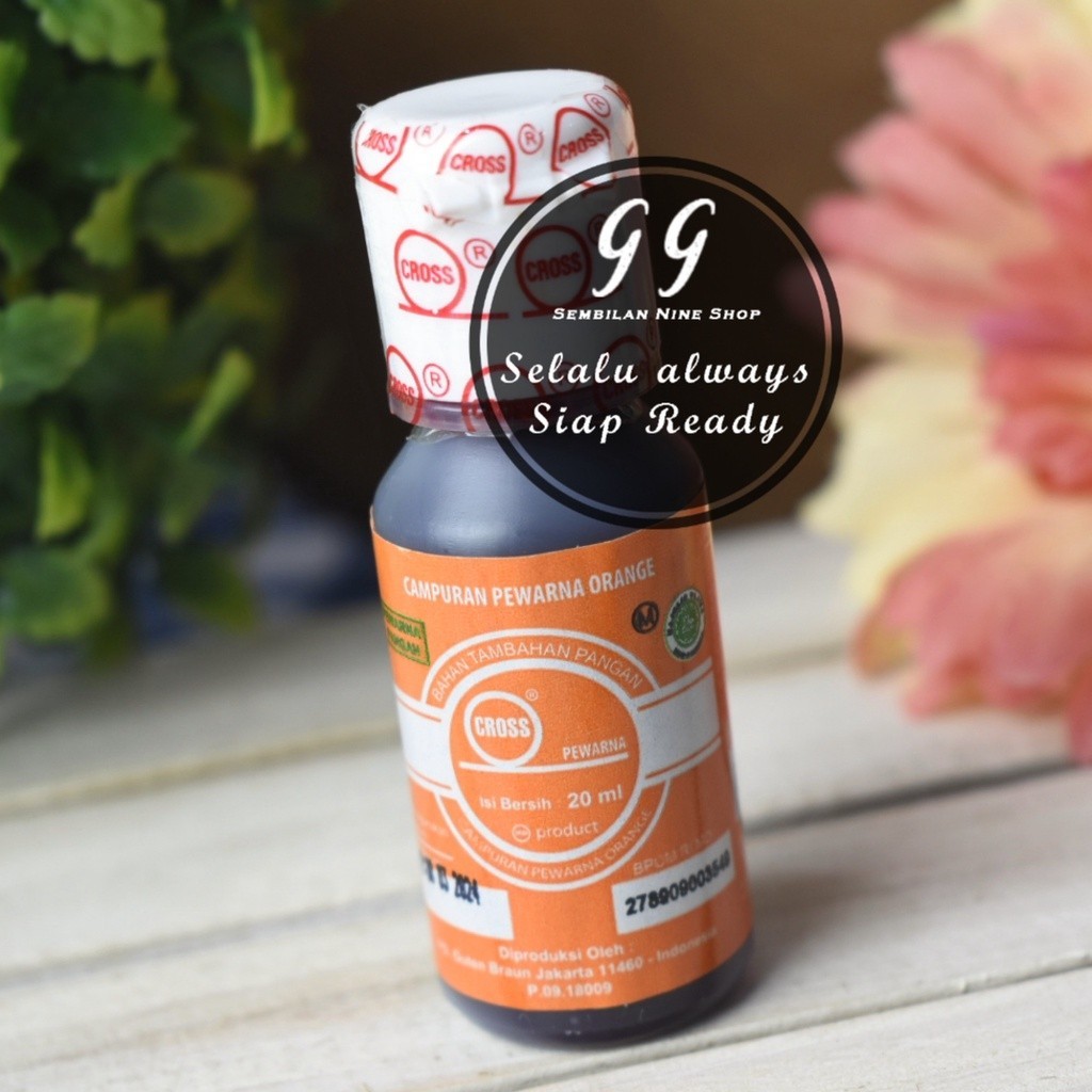

CROSS ORANGE Food Coloring Oil Base 20 ML Oren Pewarna Makanan Edible Colours