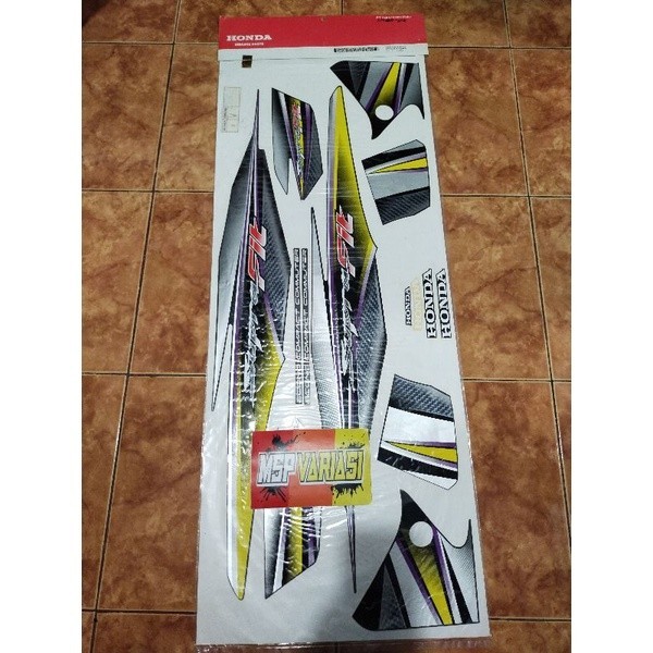 Striping Motor Supra Fit New original AHM Hitam ( 871X0 KTL 610ZA )