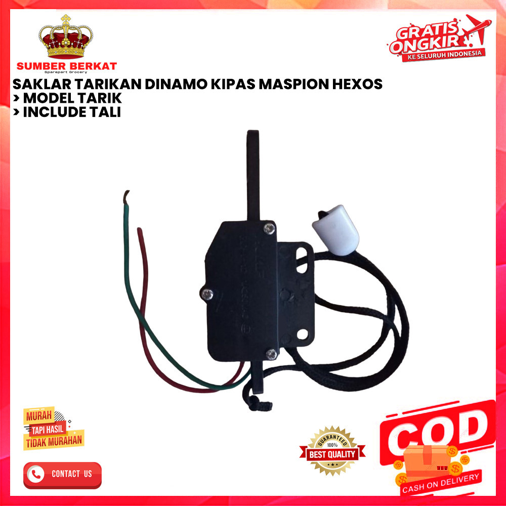 SAKLAR TARIKAN DINAMO KIPAS MASPION HEXOS [SB]