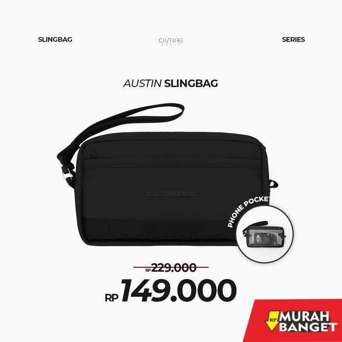 tas selempang pria kekinian Culture Basic | Austin Clutch Tas Selempang Pria | Handbag Pria Kulit