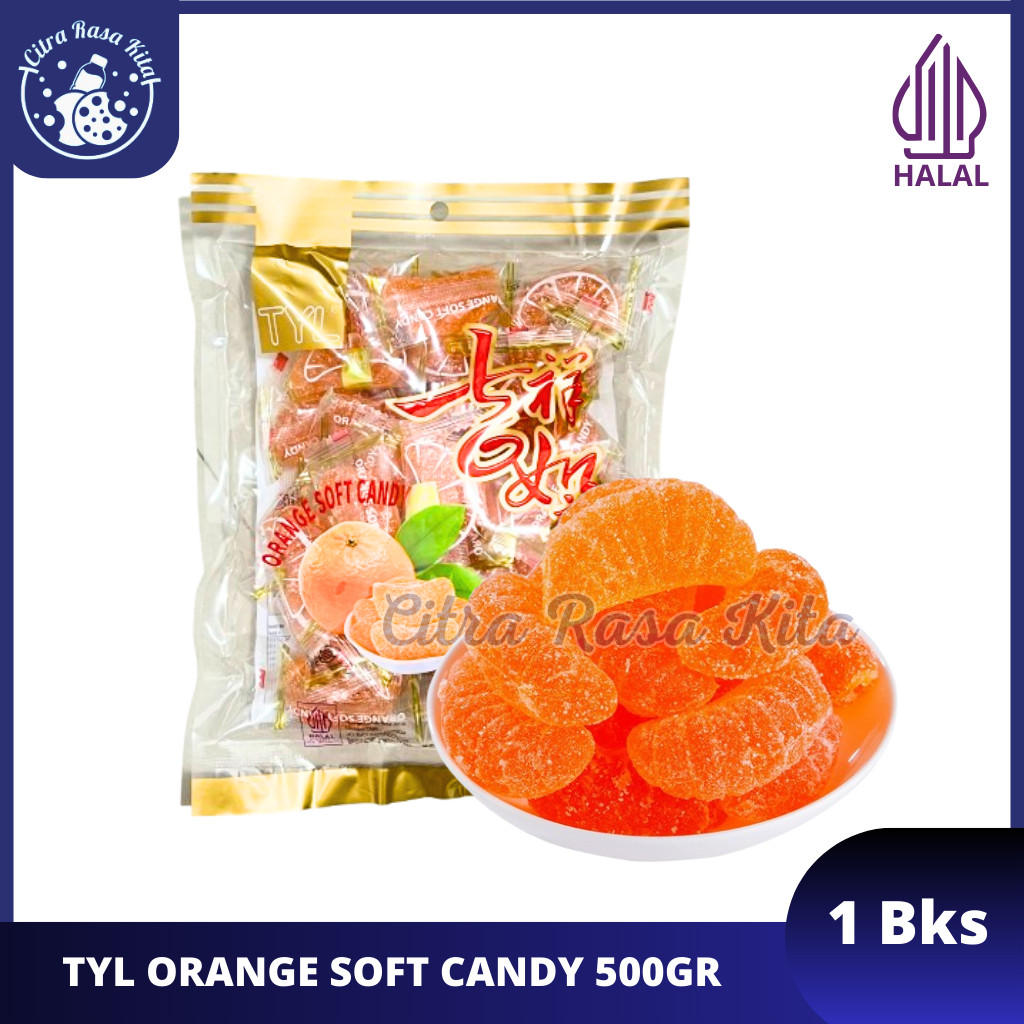 

Permen Lunak Rasa Dan Bentuk Jeruk 500gr Orange Soft Candy