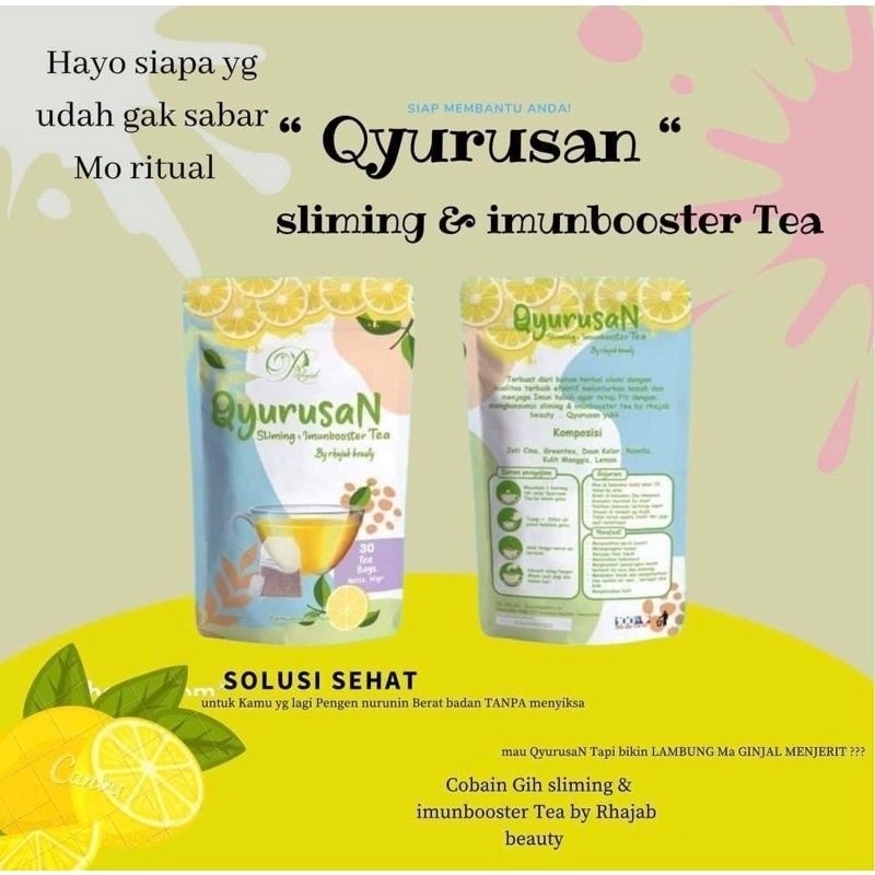 QYURUSAN SLIMMING TEA AND IMUN BOOSTER BY RHAJAB ORIGINAL By Culinary