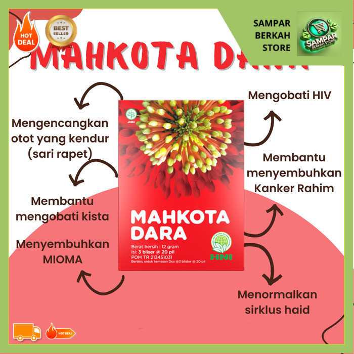 Produk Halal; Mahkota Dara - Mustika Dara HNI HPAI - Herbal Miom Kista Hernia Keputihan #hnihpai #sa