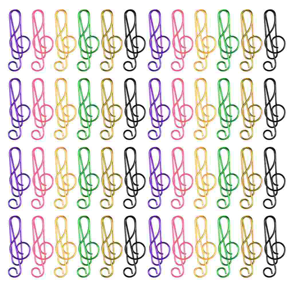

75 Pcs Note Paper Clip Binder Folders Large Clips Metal Paperclips Music Office Supplies Document File Notes Work Fixing Clamp