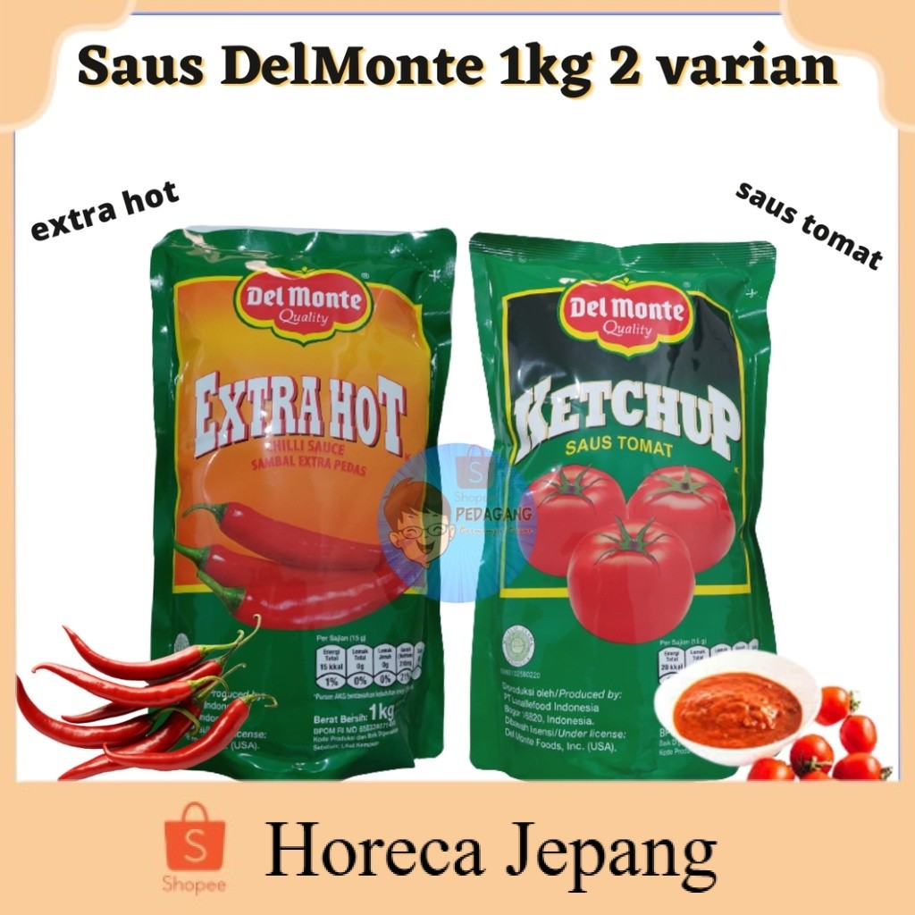 

Saus DelMonte 1kg Ada 2 Varian/ Saus delmonte/ Saos Delmonte/ Saus Del Monte