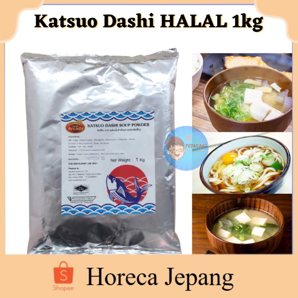 Katsuo Dashi Halal 1kg/ Kaldu Ikan/ Dashi Halal/ Dashi/ Hondashi Halal/ KATSUO DASHI SOUP POWDER 1KG