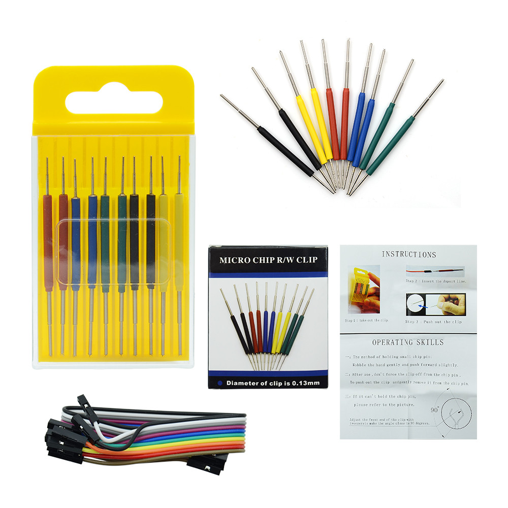 

Universal IC clamp 10pcs/set SDK08 Test ICmicro SOP/SOIC/TSSOP/TSOP/SSOP/MSOP/PLCC QFP SMD IC Chip pin CLIP DIP mini chip clip