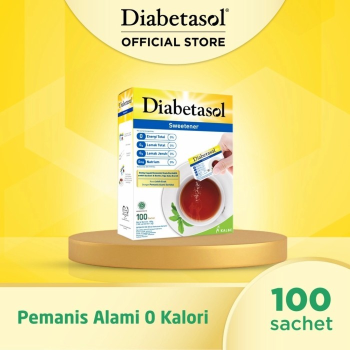 

Diabetasol Zero Calorie Sweetener 100 X 1,5 G (Sachet) - Dengan Box