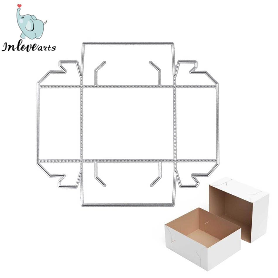

InLoveArts Mini Storage Box 3D Metal Cutting Dies DIY Boxes Card Scrapbooking Decoration Embossing Papercard DIY Stencils Crafts