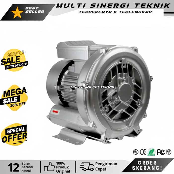 Ring Blower Tambak Udang Kolam Ikan 1HP 220V Blower Kolam 750Watt