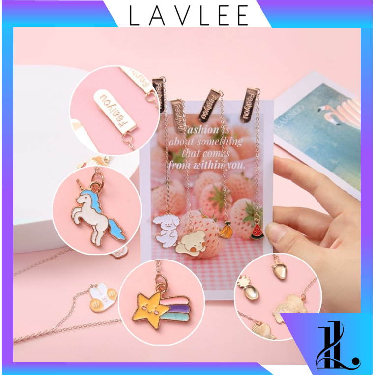 

LAVLEE - 6278 Pembatas Buku Motif Karakter / Paper Clip Liontin Bahan Metal / Penjepit Buku Cartoon Lucu / Pembatas Buku Gaya Korea