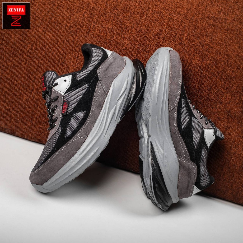 Sepatu Sneakers Pria Zenifa Kishi Spor Running Ringan New