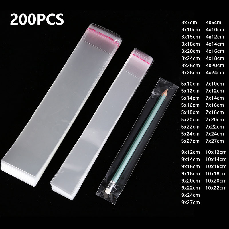 

Transparent Plastic Self Adhesive Bag Self Sealing Small Bags For Pen Jewelry Candy Packing Resealable Gift Cookie Packaging Bag