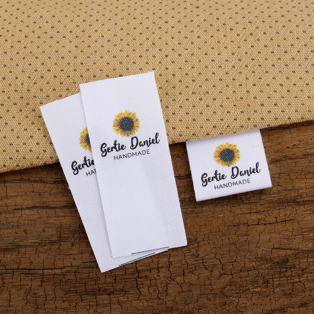 

Custom Sewing Label, Fold, Clothing Labels, Fabric Name Tags, Logo or Text, Cotton Ribbon, Printed (MD3033)