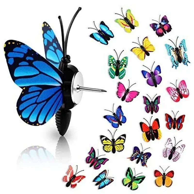 

30Pcs Butterfly Thumb Tacks Decorative Push Pins Butterfly Push Pins Colorful Cute Pushpins for Photo Wall Cork Board Bulletin