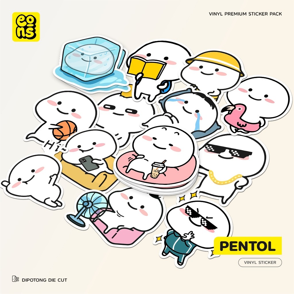 

Sticker Pack PENTOL Aesthetic Waterproof Aesthetic- untuk Laptop - Koper - Motor dan Helm