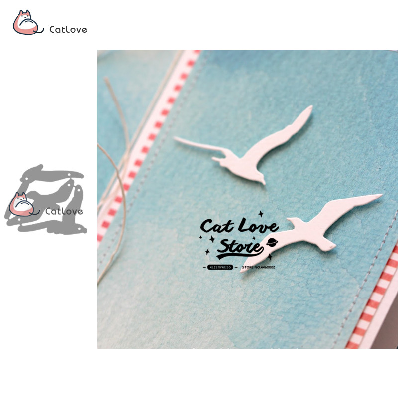 

3PCS Seagull Animal Metal Cutting Dies Stencil For DIY Scrapbooking Paper Card Decorative Craft Dies Embossing Die Cuts New 2019