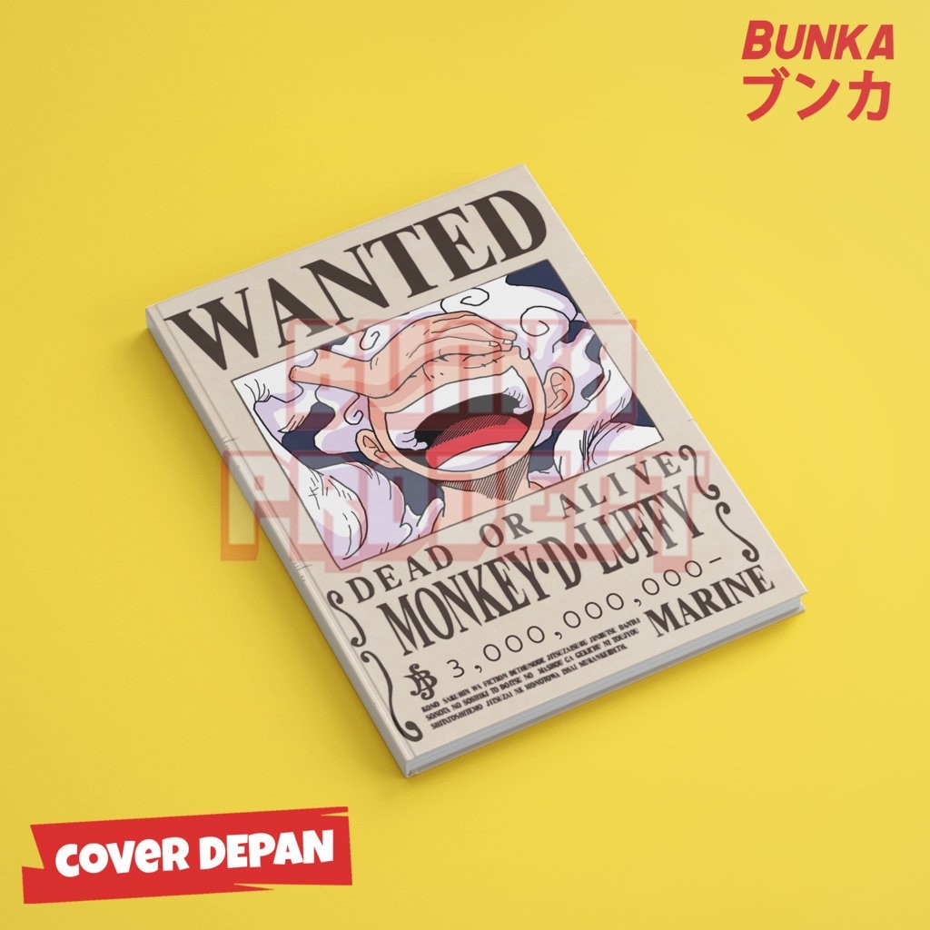 

Notebook Anime Wanted One Piece Character Bounty Hardcover A5