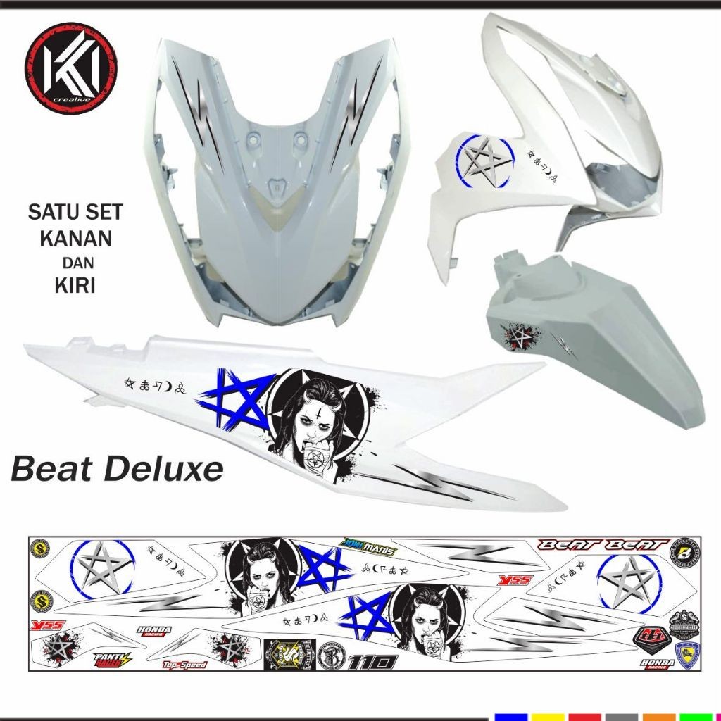 MOTIF KEREN STRIPING STICKER MOTOR BEAT DELUXE ISS 2020 2024 3