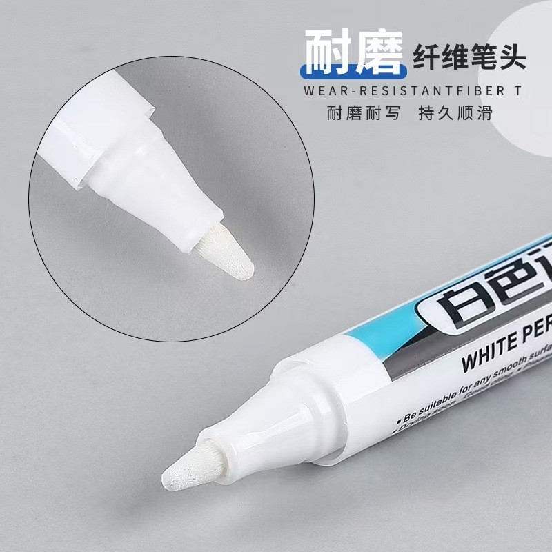 

Delunashop Marker white spidol putih tulis resi Pen Gel Putih Permanen 2.0 mm Anti Air Untuk Menggambar Graffiti DIY refill air spidol putih spidol white