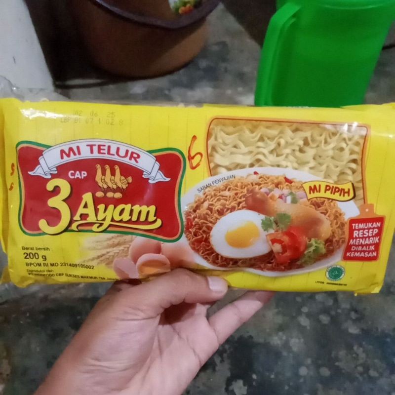 

MI TELUR CAP 3 AYAM 200g HALAL| Mi Ayam| MIE KUNING | Mi serbaguna ID