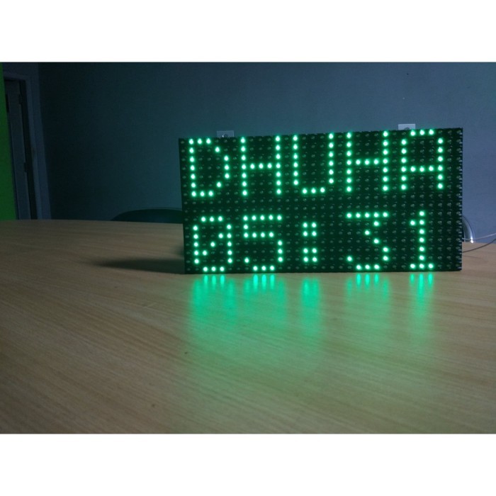 Jam Waktu sholat (JS32A) ,Jam Digital Masjid ,Jam Iqomah Serbaotomasi - Hijau, Non Tartil