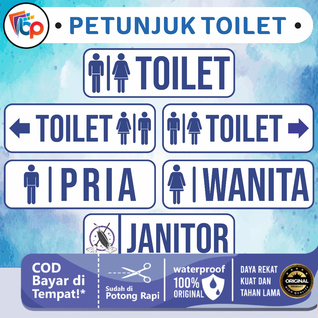 

Stiker Petunjuk Toilet Anti Air Laminasi Glossy