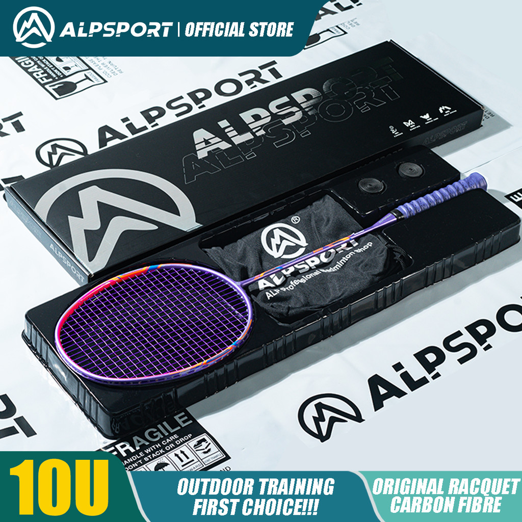 

ALP GJ 10U Ultralight 52g T800 bow and arrow Badminton racket Authentic Tensile force13kg Outdoor sports Carbon fiber + titanium