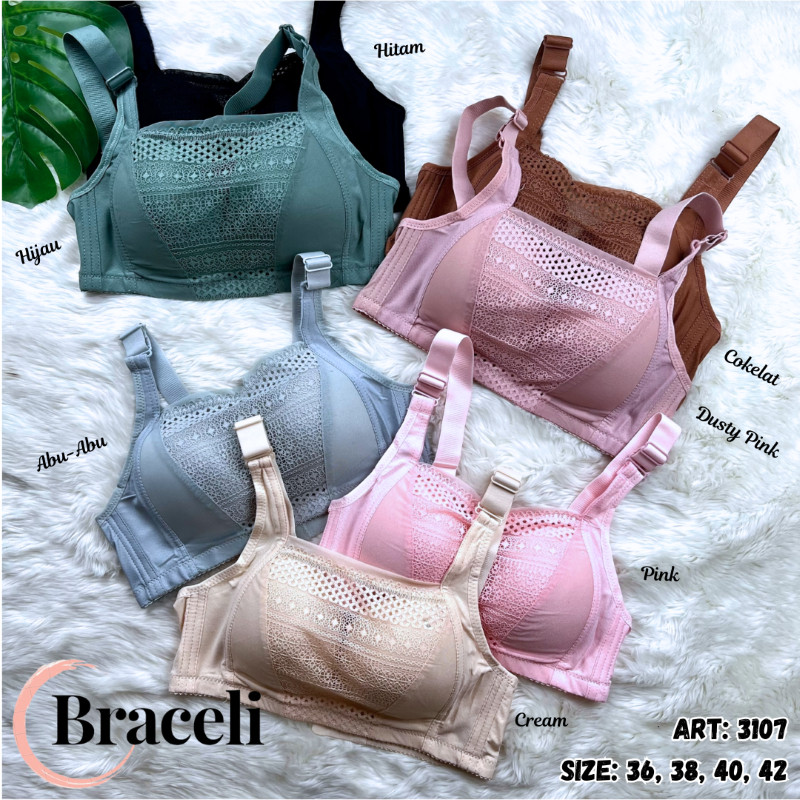 SW32Q DAPAT 3 Pcs BRA Kemben Jumbo Tanpa Kawat Braceli Art 3410 | CUP C Kait 4
