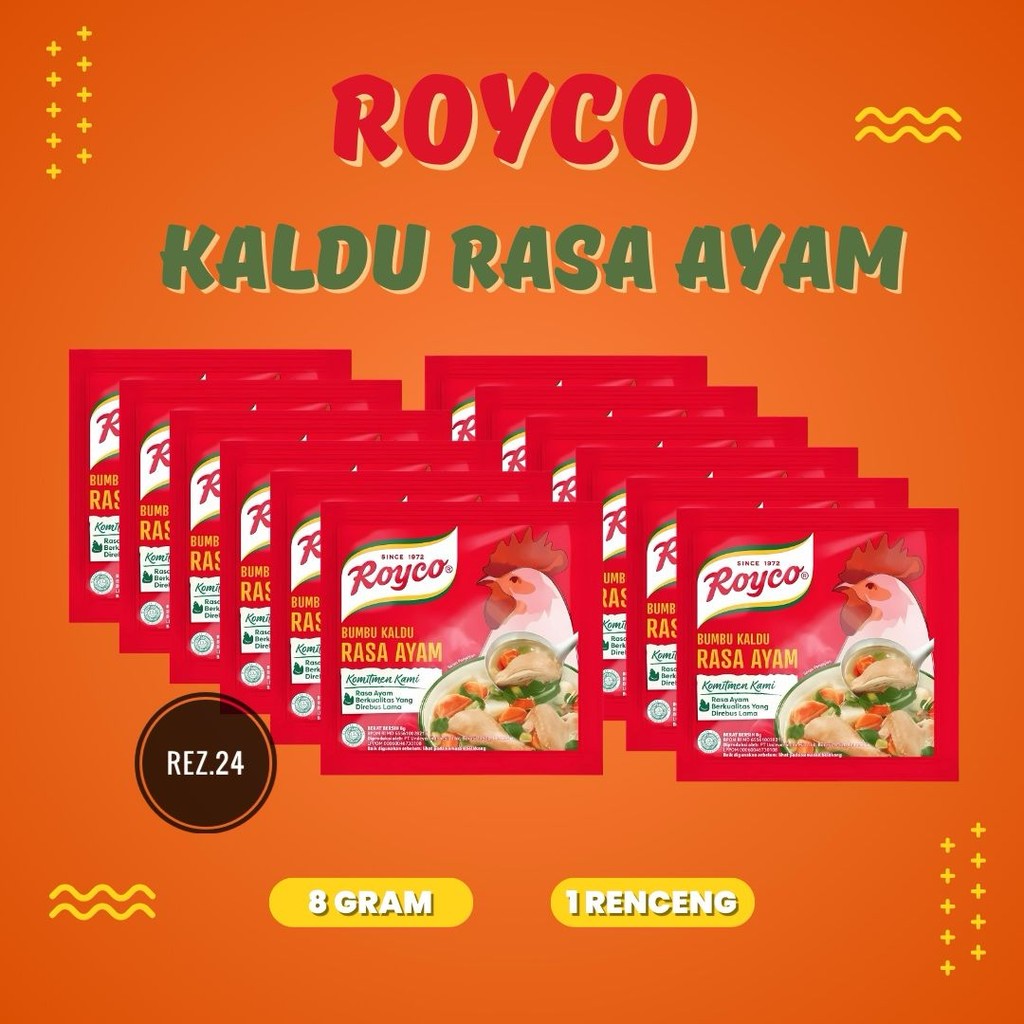 

ROYCO bumbu penyedap 8gr kaldu AYAM SAPI sachet RENCENG ( isi 12 )