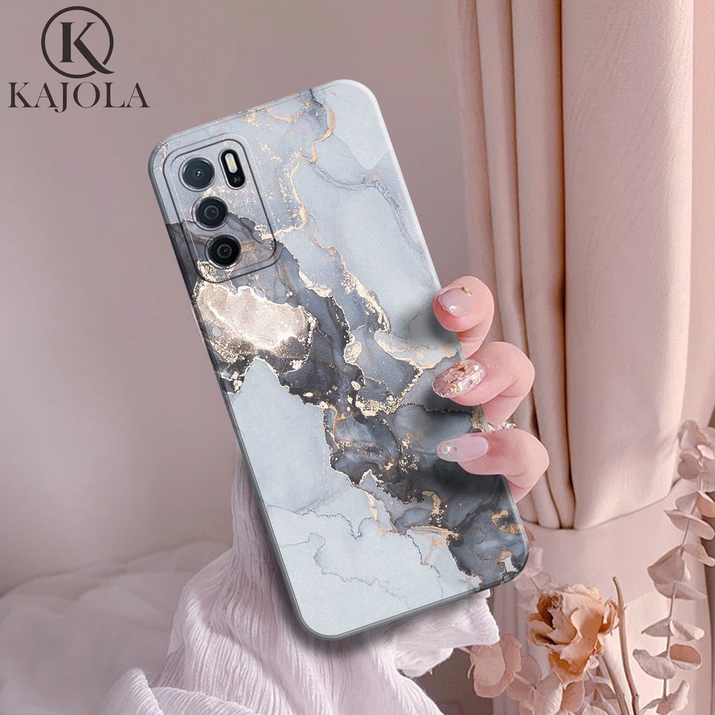 Case Hp Oppo A16 -  Case Motif Marble - Silicon Hp - Kesing Hp Oppo A16 - Cover Hp - Aksesoris Handp