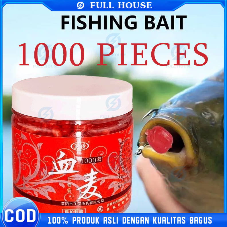 1000Pcs/Set Umpan Pelet Cacing Darah Umpan Ikan Mas Umpan Pancing Pelet Ikan Cacing Darah Merah