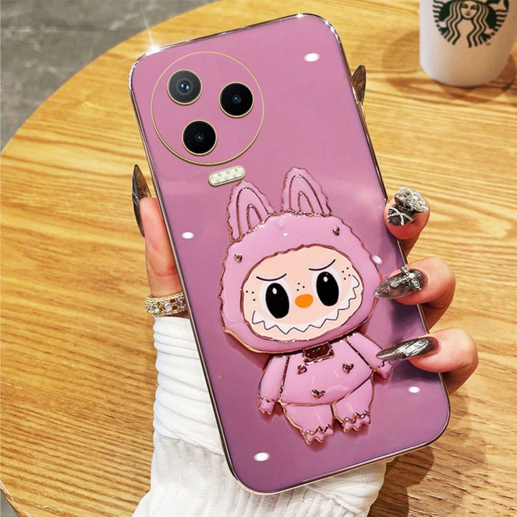 Soft Case Infinix Note 12 2023 / Note 12 G96 Casing Dudukan Cermin Labubu Handphone