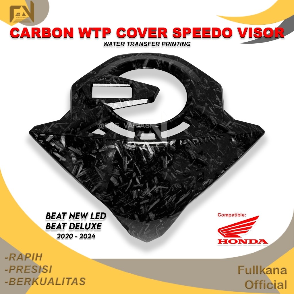 FULLKANA CARBON - VISOR SPIDO BEAT BEAT LED NEW DELUXE CARBON FORGED COVER SPEEDOMETER BEAT DELUXE K