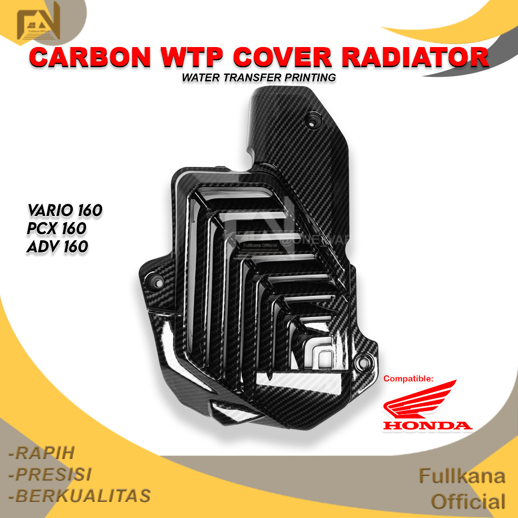 FULLKANA CARBON - COVER TUTUP RADIATOR CARBON PCX 160 / VARIO 160 COVER RADIATOR CARBON ADV 160 BERK