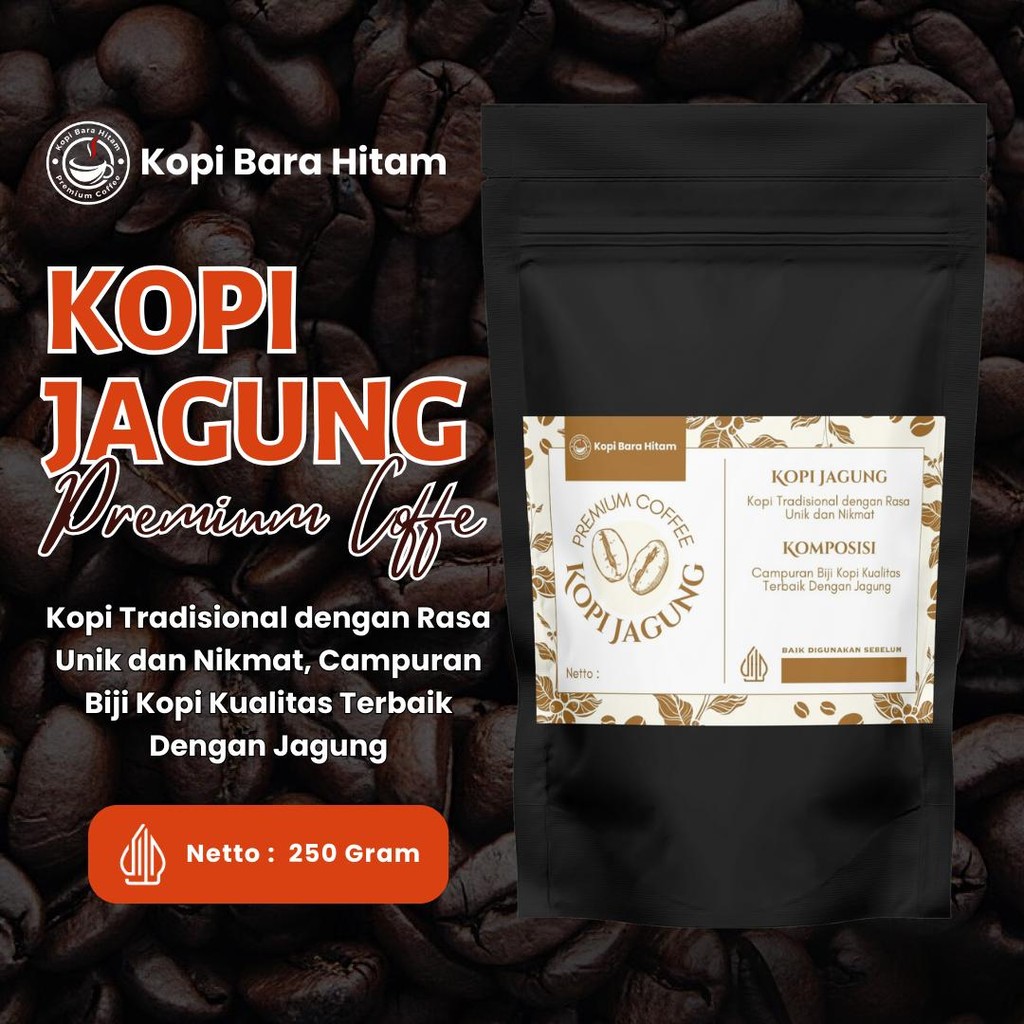

Kopi Bubuk Jagung Bara Hitam 250 Gram -Kopi Jagung 250 Gram - Kopi Campuran Jagung Grade Premium 250 Gram