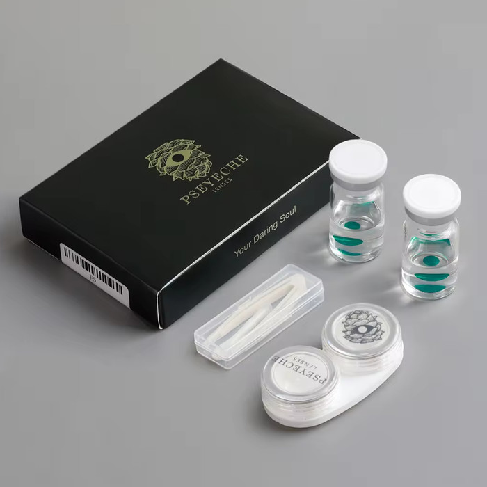 [Ready Stock] Lensa Mata Buta Warna Hijau Softlens Ishihara PSEYECHE Contact Lens 1 Tahun