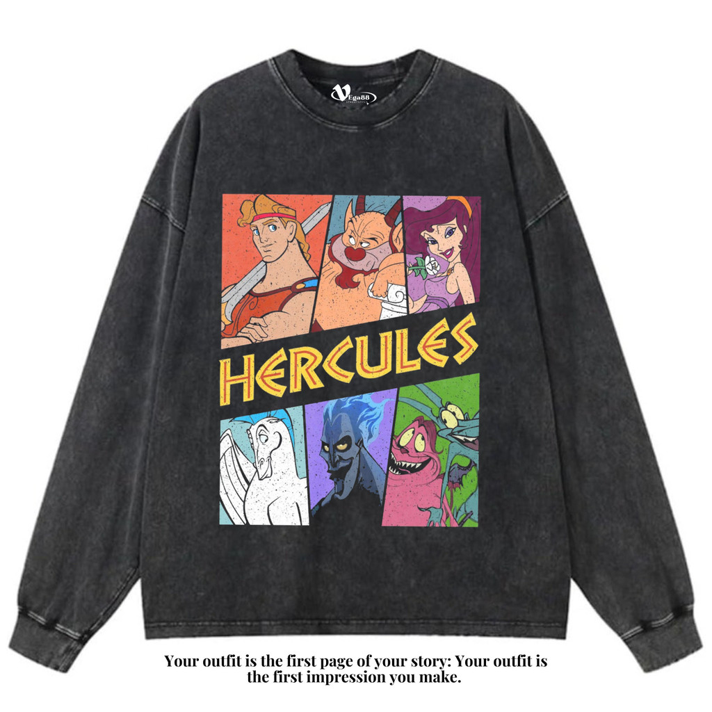 VEGA88 *Hercules* Kaos oversize longsleeve | t-shirt oversized | kaos washed | washing | vintage tee