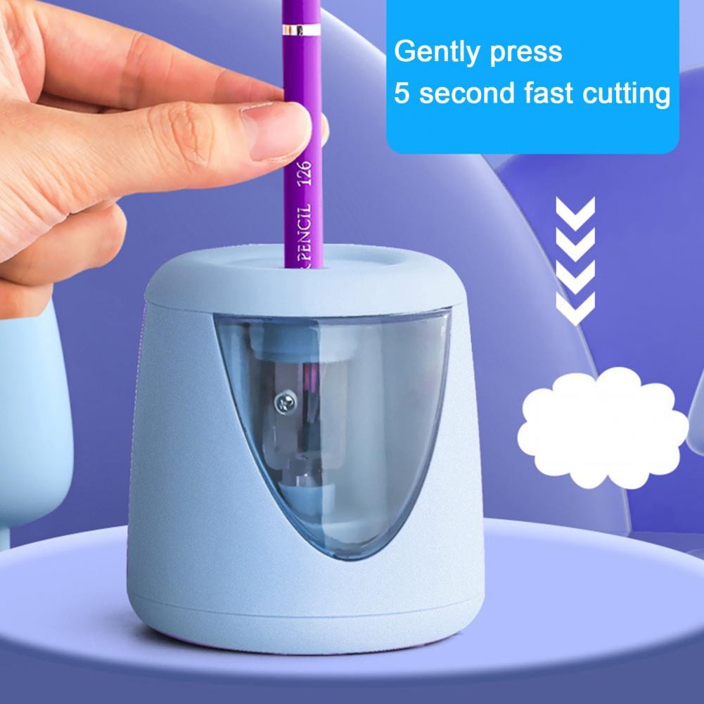 

Battery-operated Pencil Sharpener Portable Electric Pencil Sharpener Set with Usb Rechargeable Battery Automatic for School