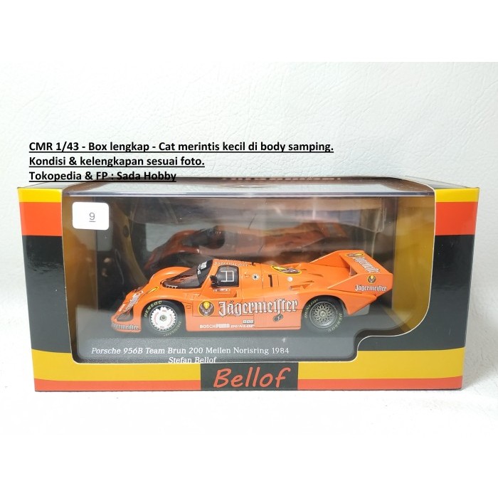 Diecast CMR 1/43 Porsche 956B Orange Team Brun 200 Meilen Norisring 1984 Stefan Bellof