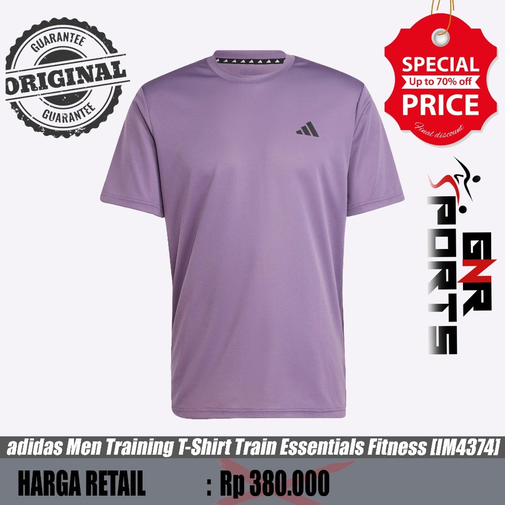 adidas Men Training T-Shirt Train Essentials Baju Fitness Pria [IM4374] Original 100%